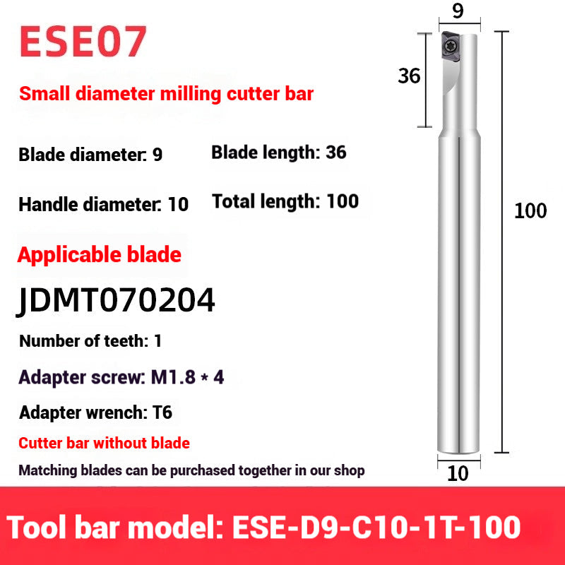1053-ESE small diameter clear angle milling cutter shanks for 8 10 12 14 16 tungsten carbide milling cutter JDMT070204 double-edged cutter shanks Shandong Denso Pricision Tools Co.,Ltd.